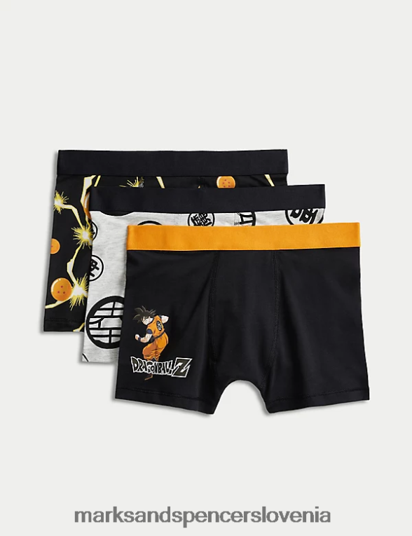 3pk bombažne hlače dragonball z črna mešanica Marks & Spencer oblačila otroci 6T8F6X7884