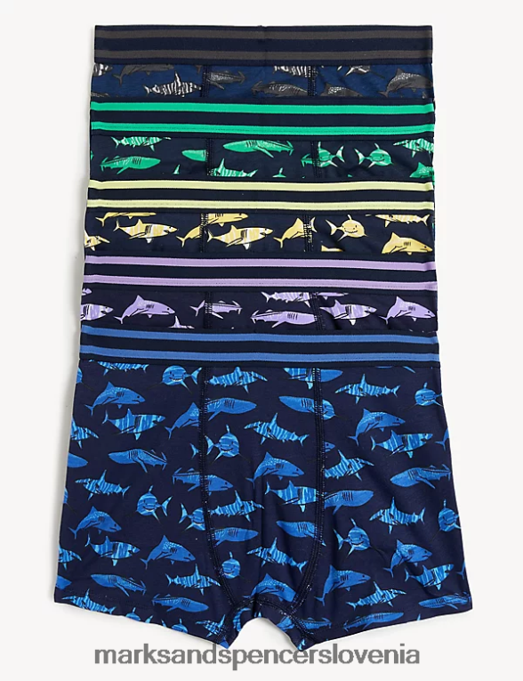 5pk debla morskega psa bogata z bombažem črna mešanica Marks & Spencer oblačila otroci 6T8F6X7901