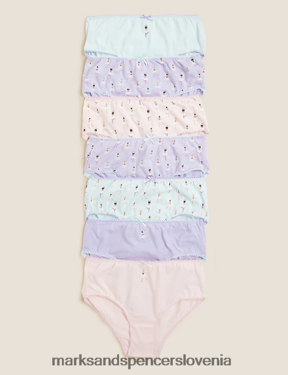 7pk balerinke iz čistega bombaža multi Marks & Spencer oblačila otroci 6T8F6X9646