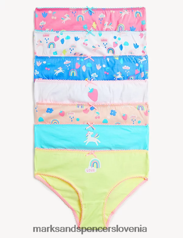7pk spodnje hlače samorog iz čistega bombaža več/svetlo Marks & Spencer oblačila otroci 6T8F6X9050