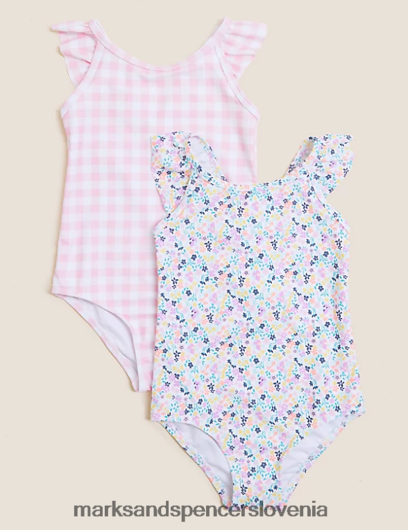 2pk ditsy in gingham kopalke roza Marks & Spencer oblačila otroci 6T8F6X7719