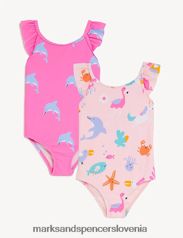 2pk kopalke z volančkom delfin roza Marks & Spencer oblačila otroci 6T8F6X9870