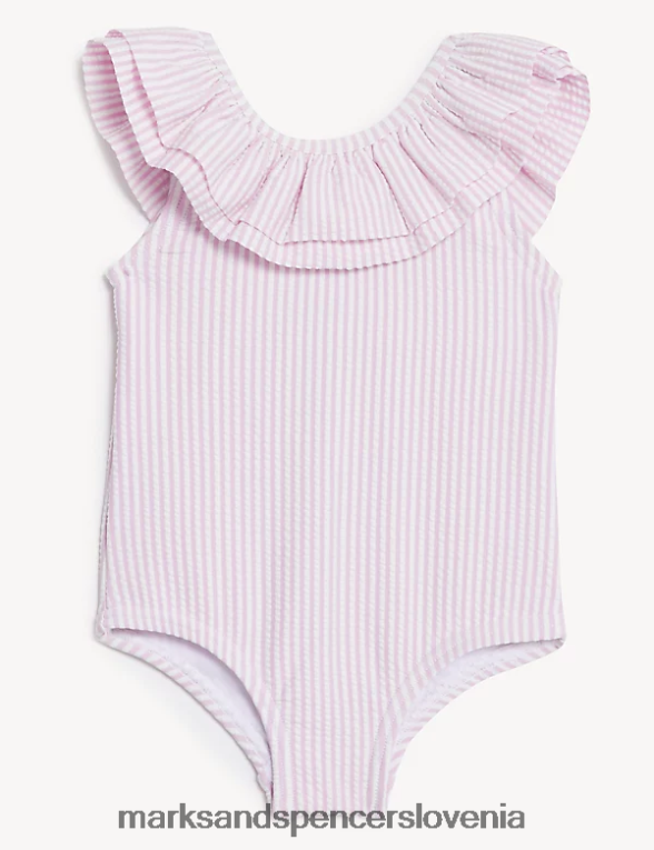 kopalke s črtastimi volančki mešanica lila Marks & Spencer oblačila otroci 6T8F6X7733