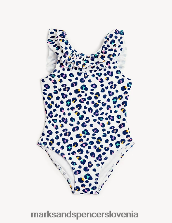 kopalke z volančki z leopardjim potiskom bela mešanica Marks & Spencer oblačila otroci 6T8F6X9827