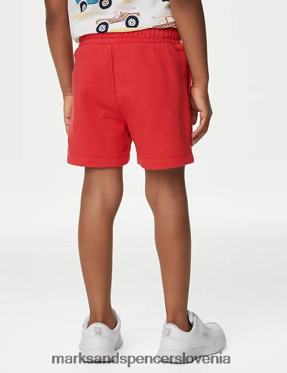 2pk bogate bombažne kratke hlače mornarsko/rdeča Marks & Spencer oblačila otroci 6T8F6X8023