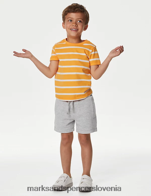 2pk bogate bombažne kratke hlače mornarsko/siva Marks & Spencer oblačila otroci 6T8F6X8022