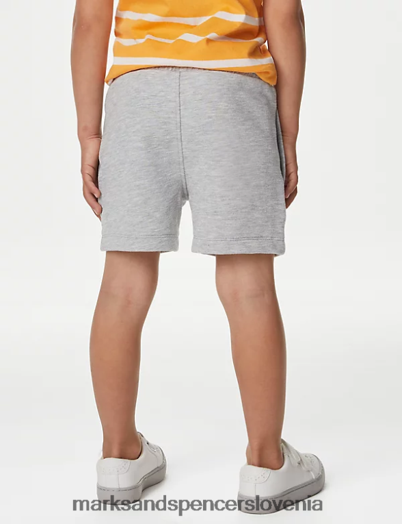 2pk bogate bombažne kratke hlače mornarsko/siva Marks & Spencer oblačila otroci 6T8F6X8022