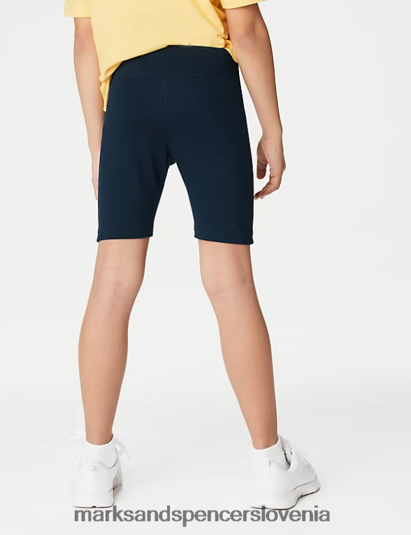 2pk bombaž z raztegljivimi šolskimi kratkimi hlačami mornarska mešanica Marks & Spencer oblačila otroci 6T8F6X9342