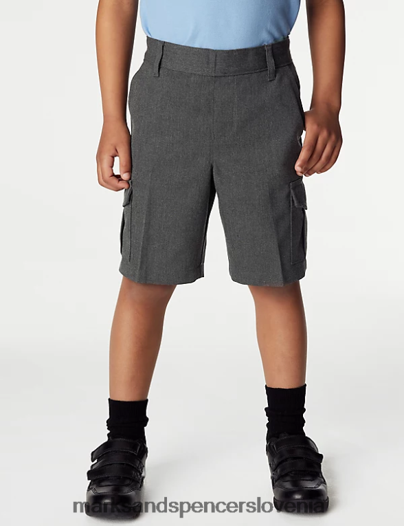 2pk cargo šolske kratke hlače siva Marks & Spencer oblačila otroci 6T8F6X8441