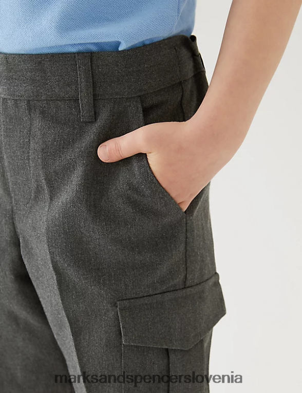2pk cargo šolske kratke hlače siva Marks & Spencer oblačila otroci 6T8F6X8441
