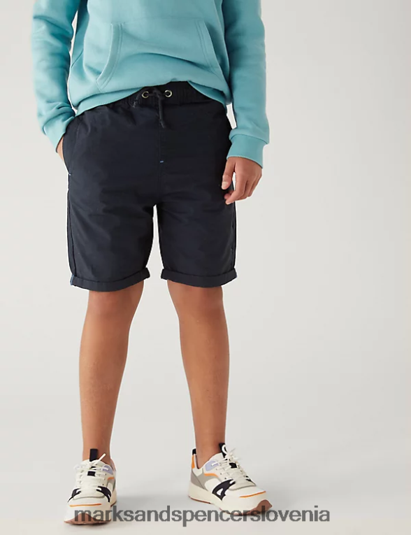 2pk kratke hlače iz čistega bombaža mornarska mešanica Marks & Spencer oblačila otroci 6T8F6X8692