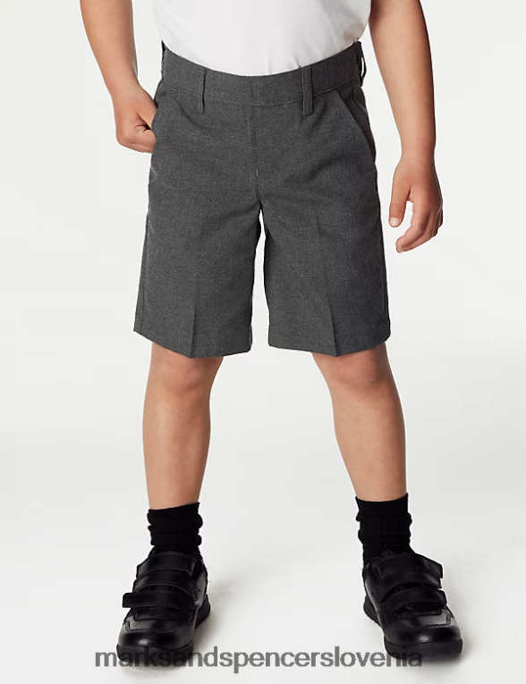 2pk običajne šolske kratke hlače siva Marks & Spencer oblačila otroci 6T8F6X8064