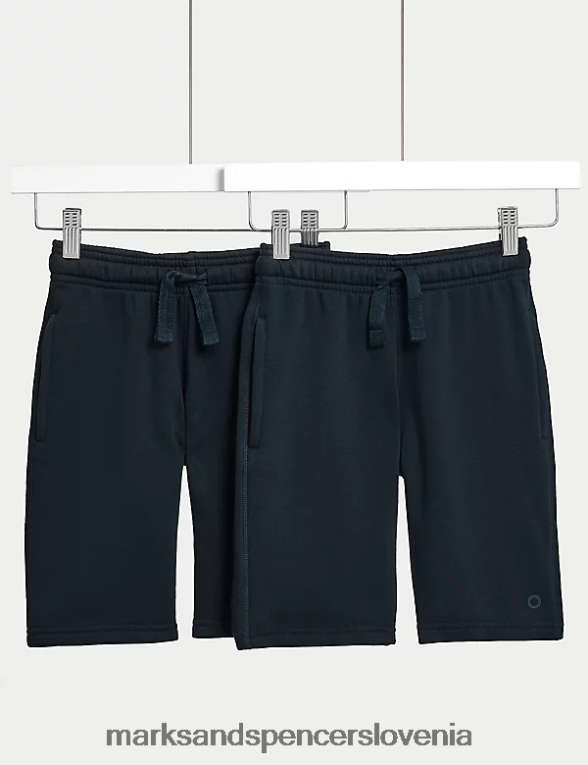 2pk športne šolske kratke hlače mornarica Marks & Spencer oblačila otroci 6T8F6X8242