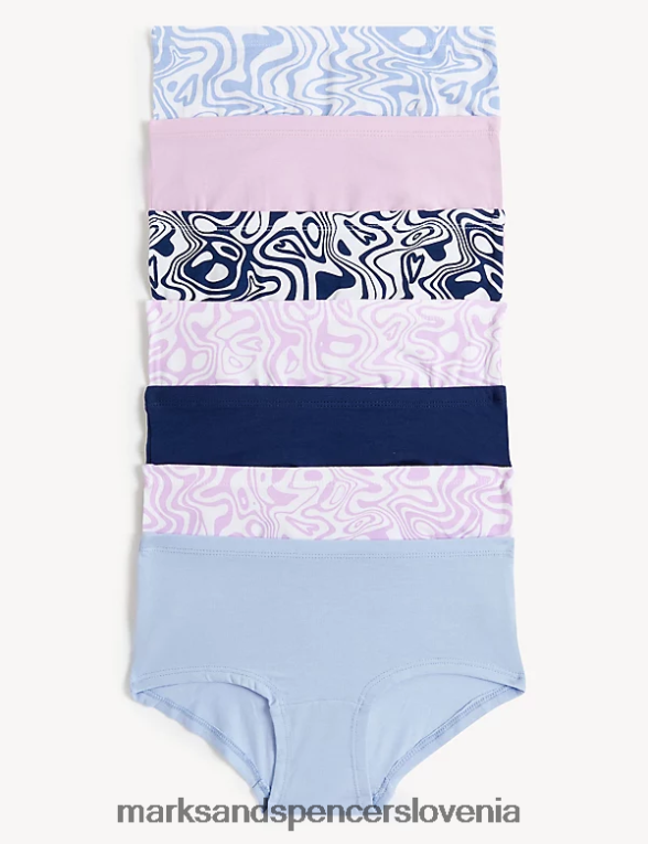 7pk bombažne kratke hlače iz marmorja več/svetlo Marks & Spencer oblačila otroci 6T8F6X9058