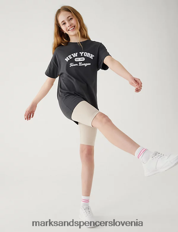 bombažne kolesarske hlače kaliko Marks & Spencer oblačila otroci 6T8F6X9675
