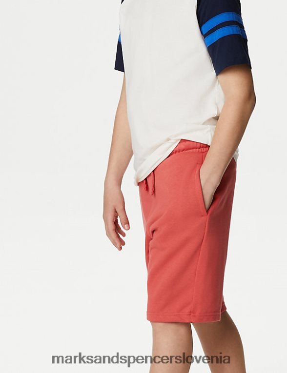 bombažne kratke hlače bakrena vrtnica Marks & Spencer oblačila otroci 6T8F6X8869