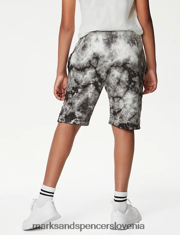 bombažne kratke hlače marvel tie dye siva mešanica Marks & Spencer oblačila otroci 6T8F6X8606