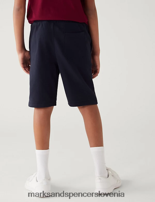 bombažne kratke hlače mornarica Marks & Spencer oblačila otroci 6T8F6X8867