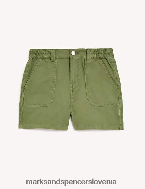 kratke hlače iz čistega bombaža kaki Marks & Spencer oblačila otroci 6T8F6X9589