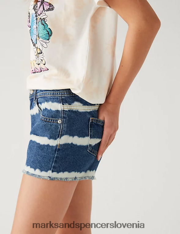 kratke hlače tie dye denim Marks & Spencer oblačila otroci 6T8F6X9902
