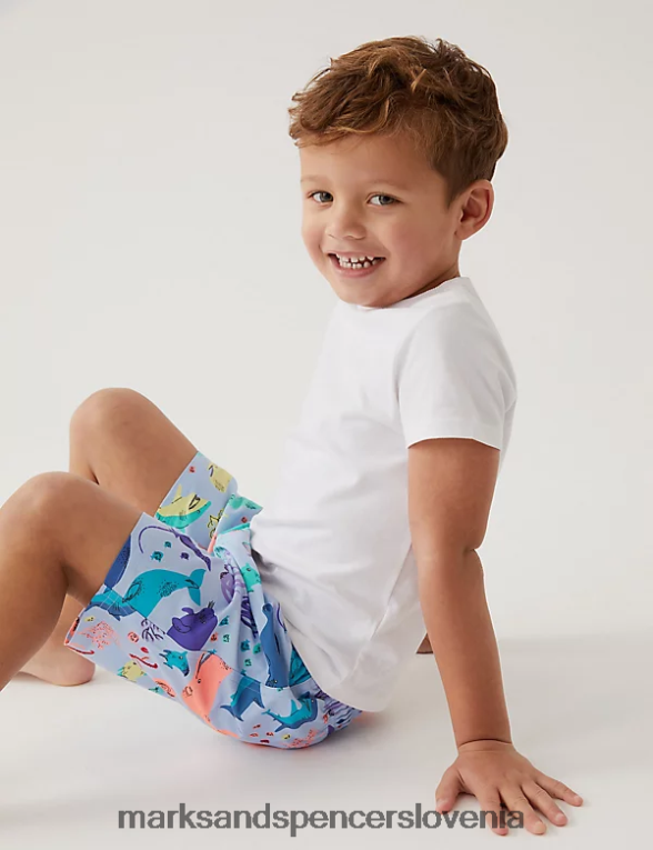kratke kopalne hlače morskega bitja modra mešanica Marks & Spencer oblačila otroci 6T8F6X8511