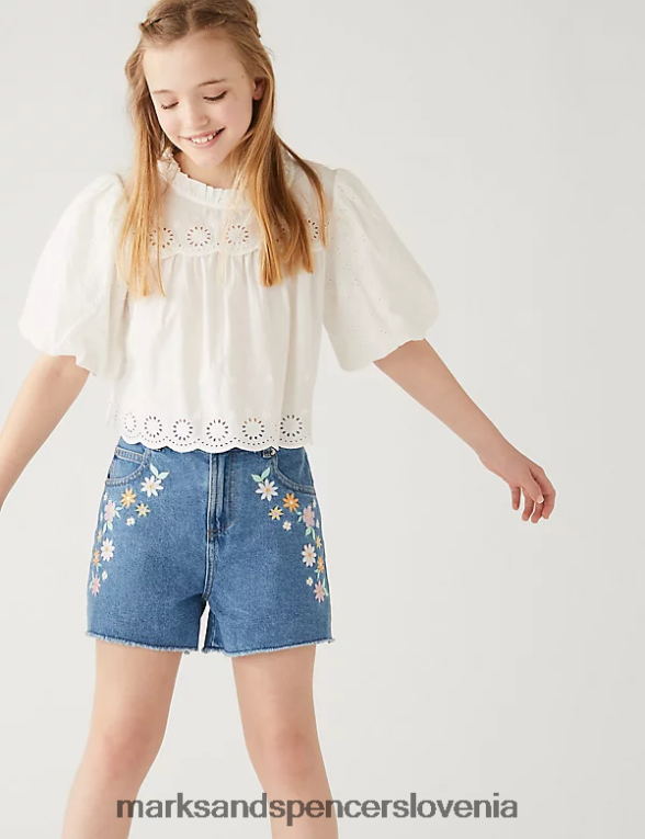 mami vezene kratke hlače denim Marks & Spencer oblačila otroci 6T8F6X9355