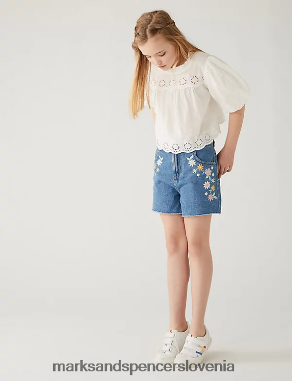 mami vezene kratke hlače denim Marks & Spencer oblačila otroci 6T8F6X9355
