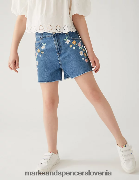mami vezene kratke hlače denim Marks & Spencer oblačila otroci 6T8F6X9355