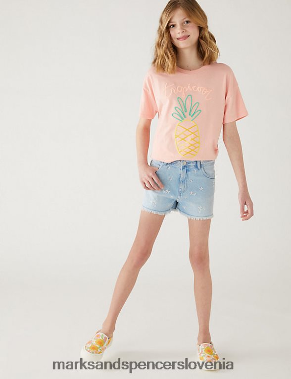 vezene kratke hlače denim Marks & Spencer oblačila otroci 6T8F6X9706