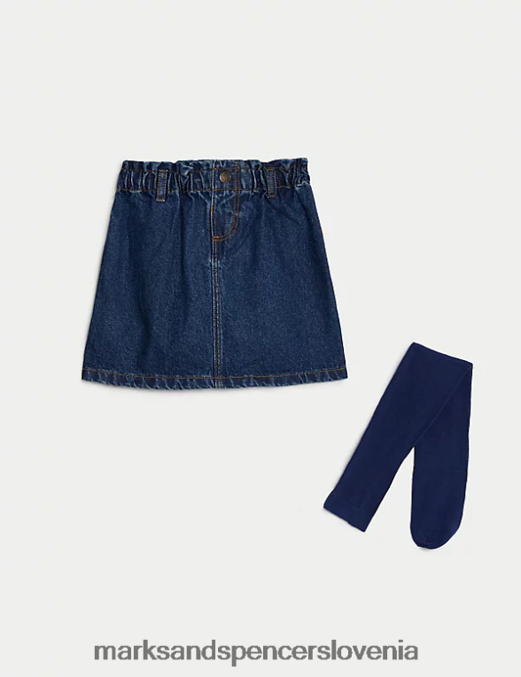 2-delni komplet krilo in hlačne nogavice denim Marks & Spencer oblačila otroci 6T8F6X9004