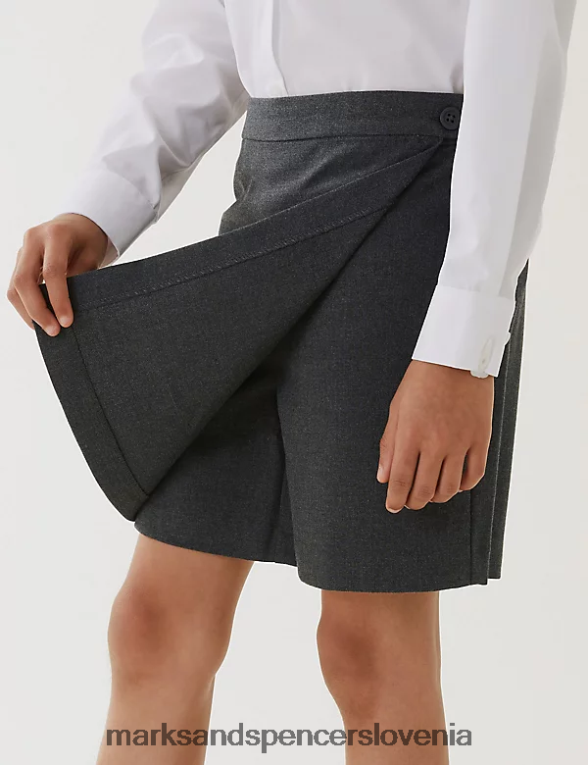 šolske navadne fit skort siva Marks & Spencer oblačila otroci 6T8F6X9674