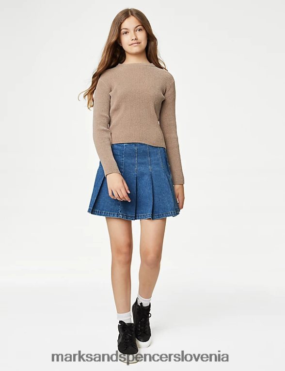 plisirano krilo denim Marks & Spencer oblačila otroci 6T8F6X9262