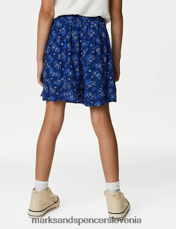 skort s tiskom batik modra Marks & Spencer oblačila otroci 6T8F6X8981