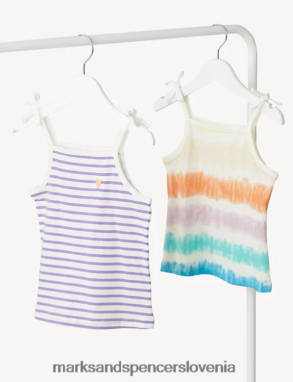 2pk majice z vzorci iz čistega bombaža multi Marks & Spencer oblačila otroci 6T8F6X9482