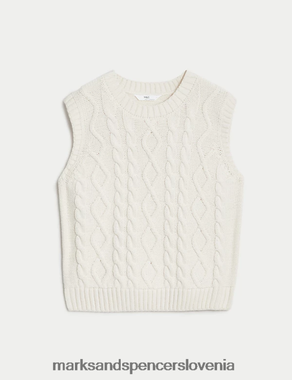 pleten telovnik slonovina Marks & Spencer oblačila otroci 6T8F6X8994