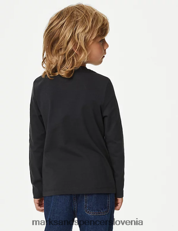 pokemon top iz čistega bombaža oglje Marks & Spencer oblačila otroci 6T8F6X8072
