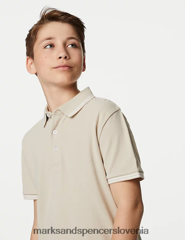 polo majica iz čistega bombaža kamen Marks & Spencer oblačila otroci 6T8F6X8884