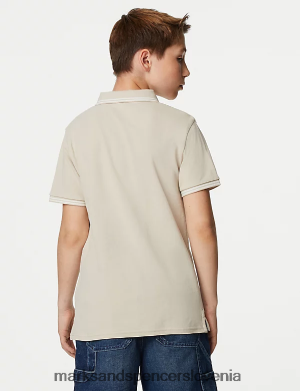 polo majica iz čistega bombaža kamen Marks & Spencer oblačila otroci 6T8F6X8884
