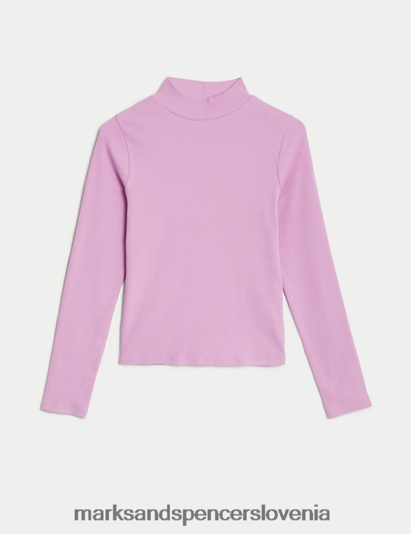 rebrasti top iz bogatega bombaža roza Marks & Spencer oblačila otroci 6T8F6X9464