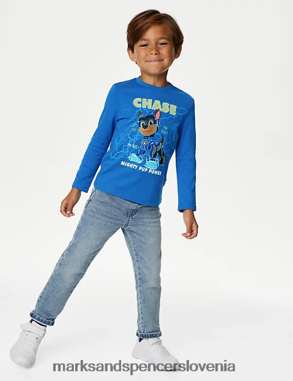 top paw patrol iz čistega bombaža modra Marks & Spencer oblačila otroci 6T8F6X8255