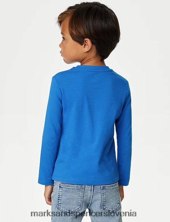 top paw patrol iz čistega bombaža modra Marks & Spencer oblačila otroci 6T8F6X8255