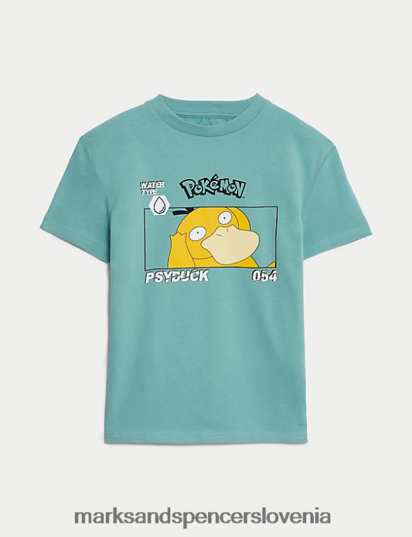 Pokemon majica iz čistega bombaža zaprašena voda Marks & Spencer oblačila otroci 6T8F6X8218