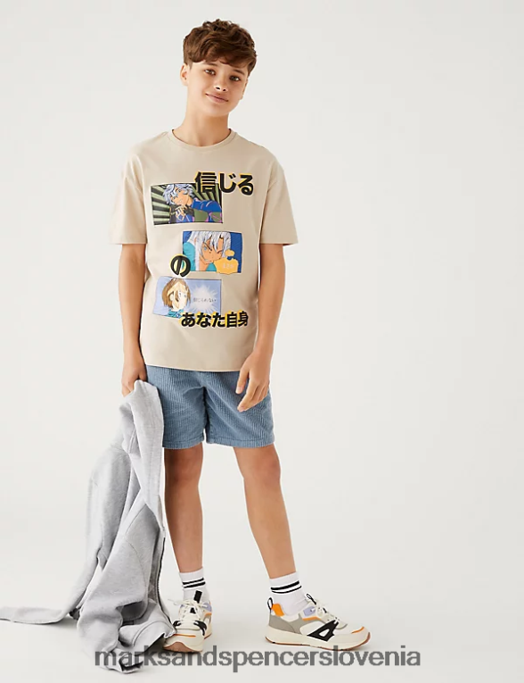 anime majica iz čistega bombaža kamen Marks & Spencer oblačila otroci 6T8F6X8622