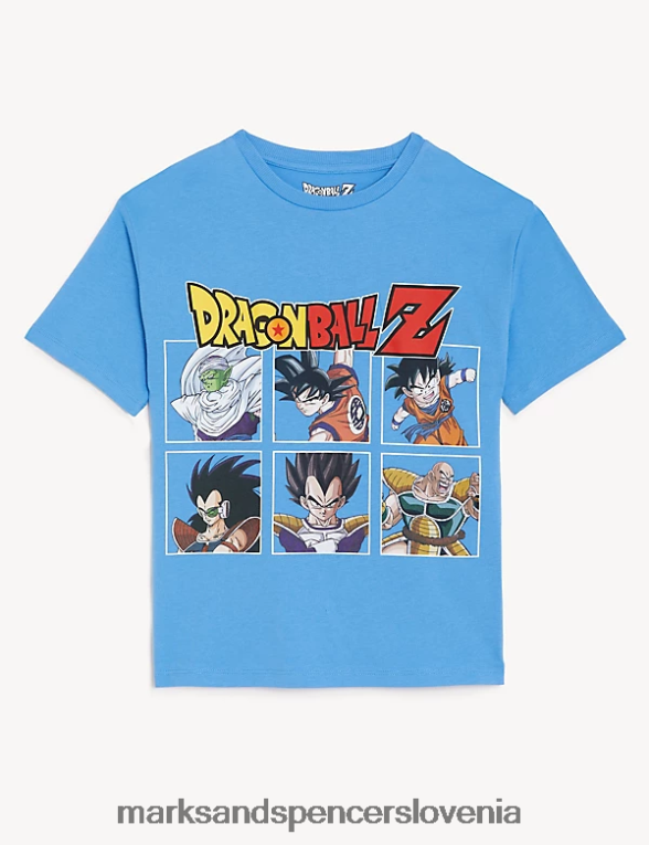 majica Dragon Ball z iz čistega bombaža modra mešanica Marks & Spencer oblačila otroci 6T8F6X8642