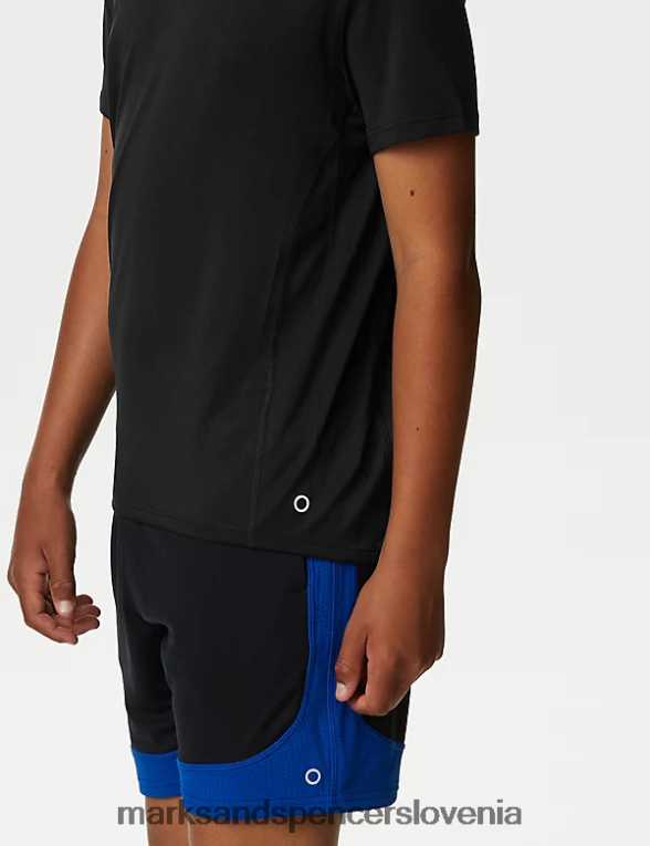 športna majica črna mešanica Marks & Spencer oblačila otroci 6T8F6X8456