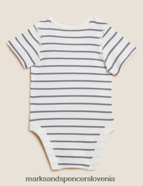 3pk bombažni transportni bodiji mešanica smetane Marks & Spencer oblačila otroci 6T8F6X7269