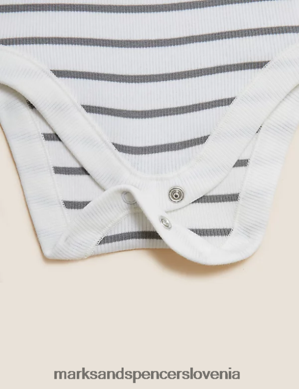 3pk bombažni transportni bodiji mešanica smetane Marks & Spencer oblačila otroci 6T8F6X7269