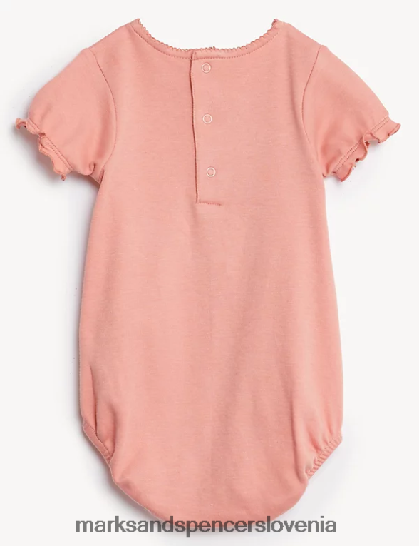 Bodi peter rabbit iz čistega bombaža iz 2 kosov roza mešanica Marks & Spencer oblačila otroci 6T8F6X7717