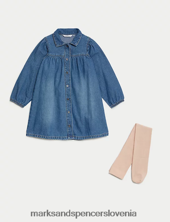 2 kosa obleka in hlačne nogavice denim Marks & Spencer oblačila otroci 6T8F6X9160