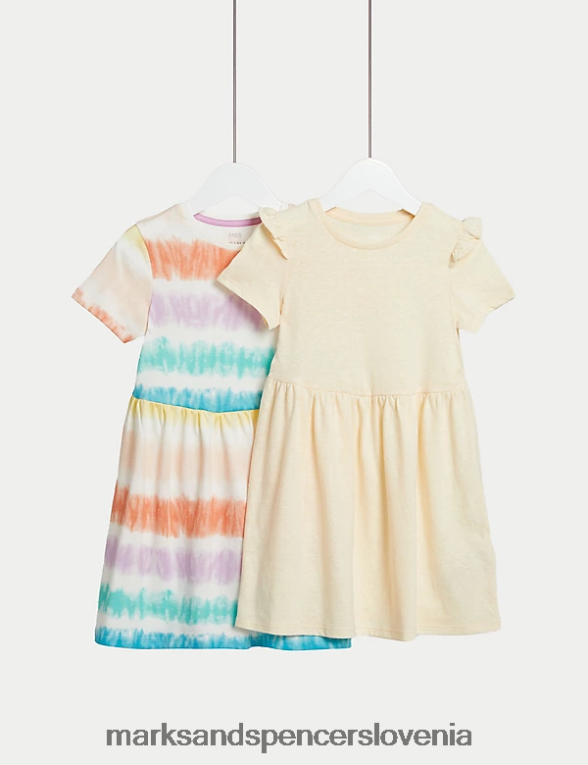 2pk obleke iz čistega bombaža multi Marks & Spencer oblačila otroci 6T8F6X9041